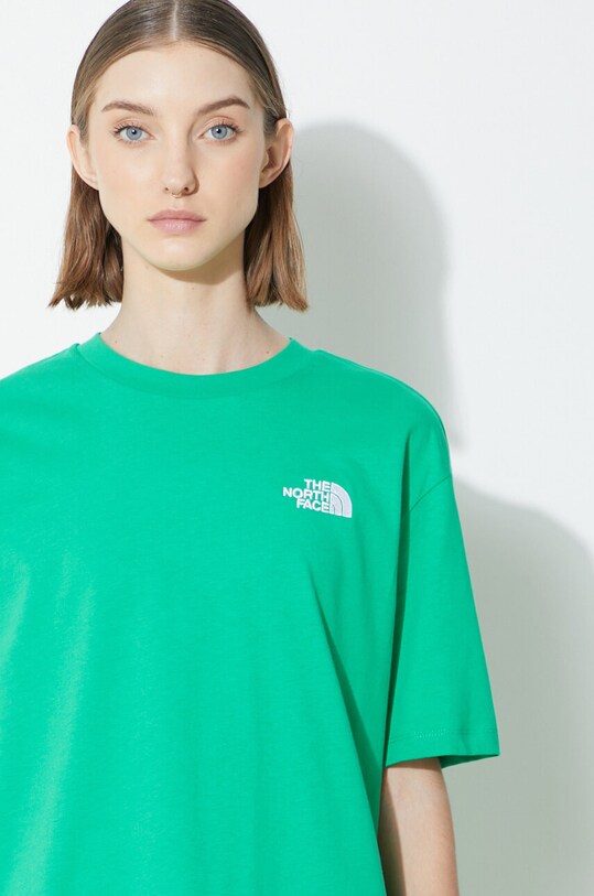 Clothing The North Face cotton t-shirt W S/S Essential Oversize Tee NF0A87NQPO81 green