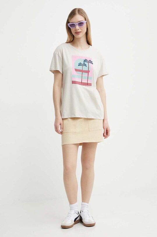 Protest tricou din bumbac Prtglassy 1611043 bej SS24