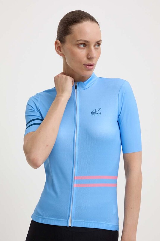 Protest tricou de ciclism Prtciclovia fixat albastru 1637900
