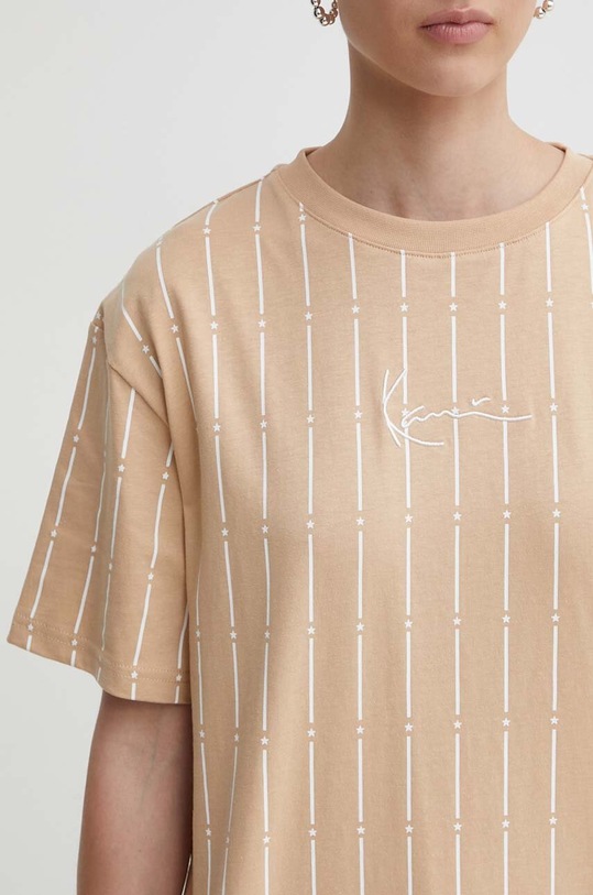 Karl Kani t-shirt bawełniany 6137727 beżowy
