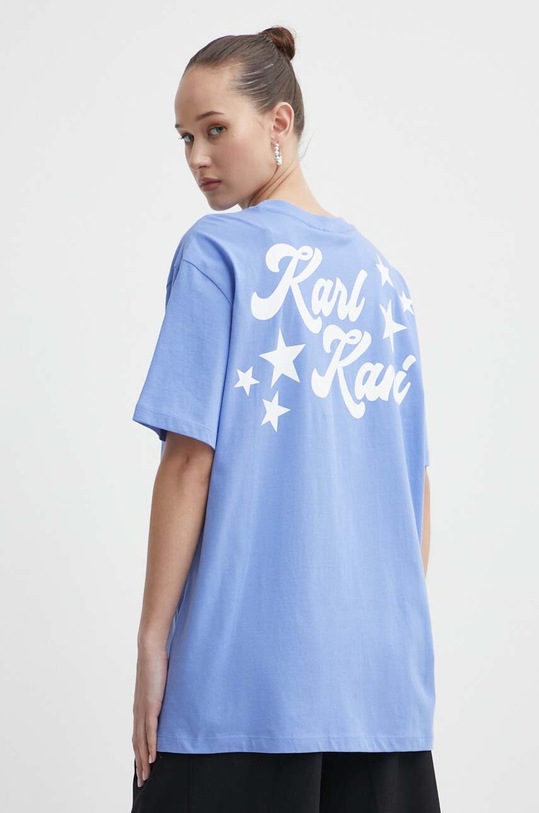 Karl Kani t-shirt bawełniany niebieski 6137732