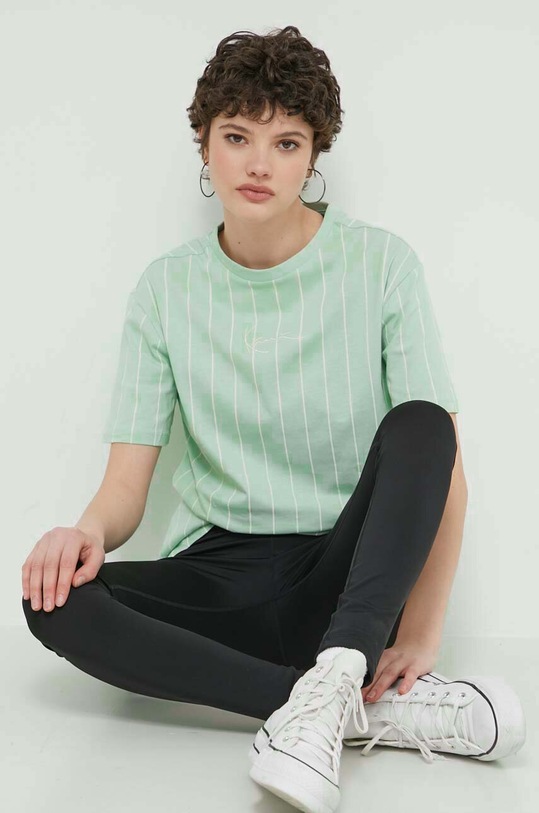 Karl Kani t-shirt bawełniany zielony 6137739