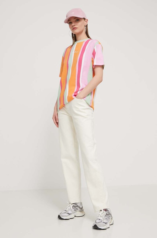 Karl Kani t-shirt bawełniany wzorzyste multicolor 6137741