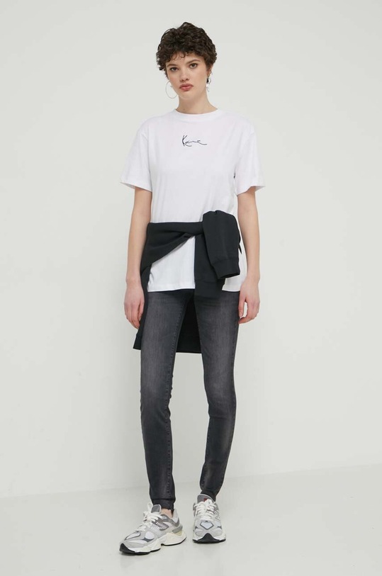 Karl Kani t-shirt bawełniany 6137743 biały SS24