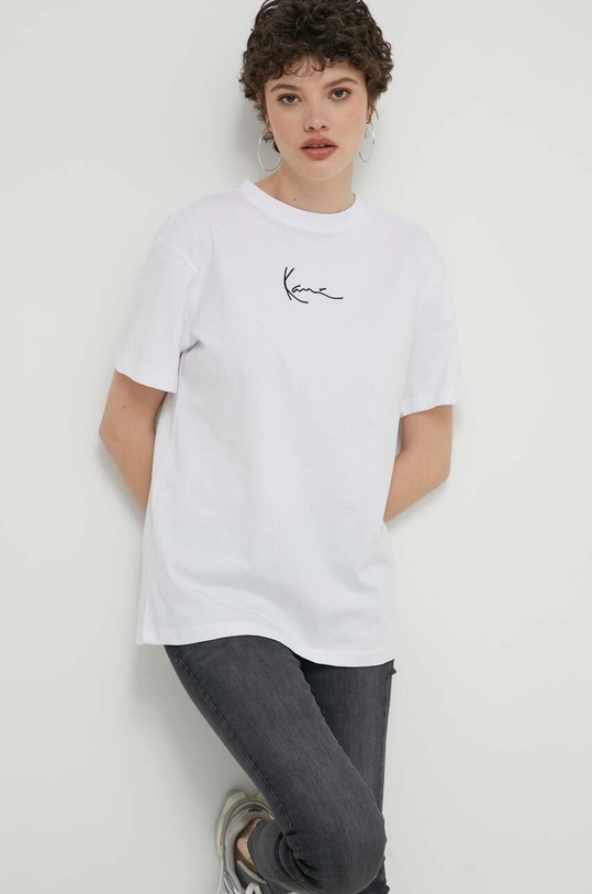 Odzież Karl Kani t-shirt bawełniany 6137743 biały