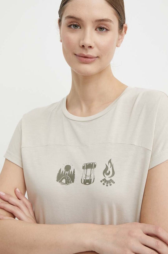 Viking t-shirt sportowy Likelo beżowy 500.26.6666