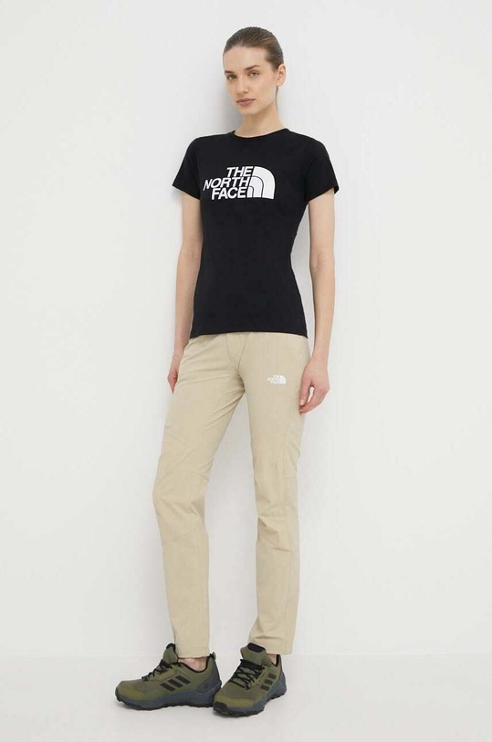 Βαμβακερό μπλουζάκι The North Face NF0A87N6JK31 μαύρο SS24