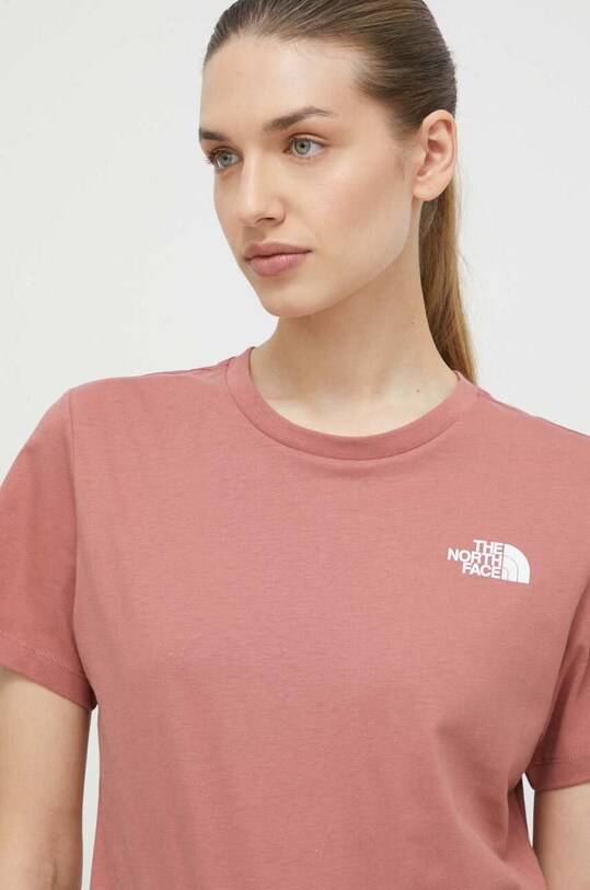 The North Face t-shirt bawełniany różowy NF0A87NKNXQ1