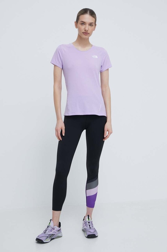 The North Face t-shirt sportowy Lightning Alpine NF0A87HVQZI1 fioletowy SS24