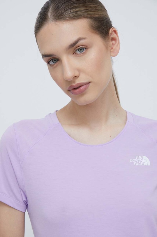The North Face t-shirt sportowy Lightning Alpine fioletowy NF0A87HVQZI1