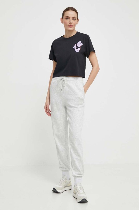 The North Face t-shirt bawełniany NF0A87FJJK31 czarny SS24