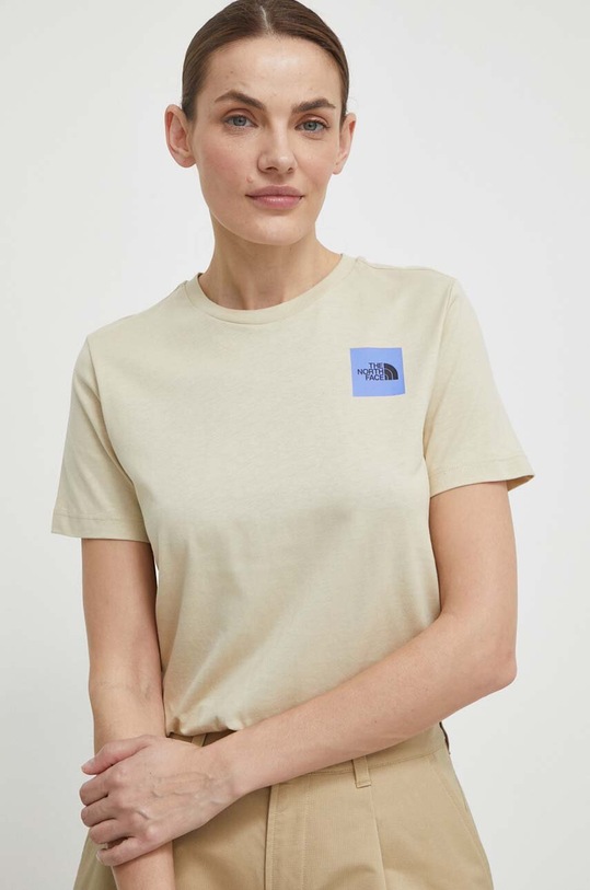 Odzież The North Face t-shirt bawełniany NF0A87EH3X41 beżowy