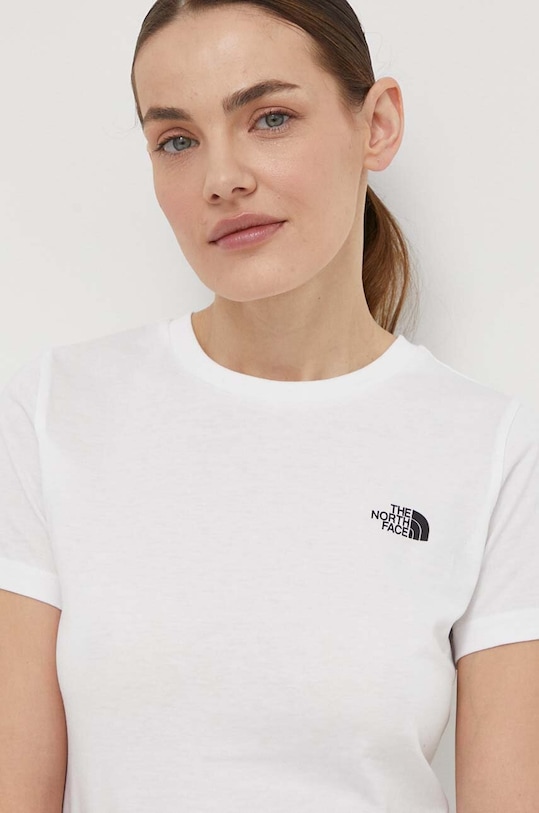 The North Face tricou NF0A87NHFN41 alb