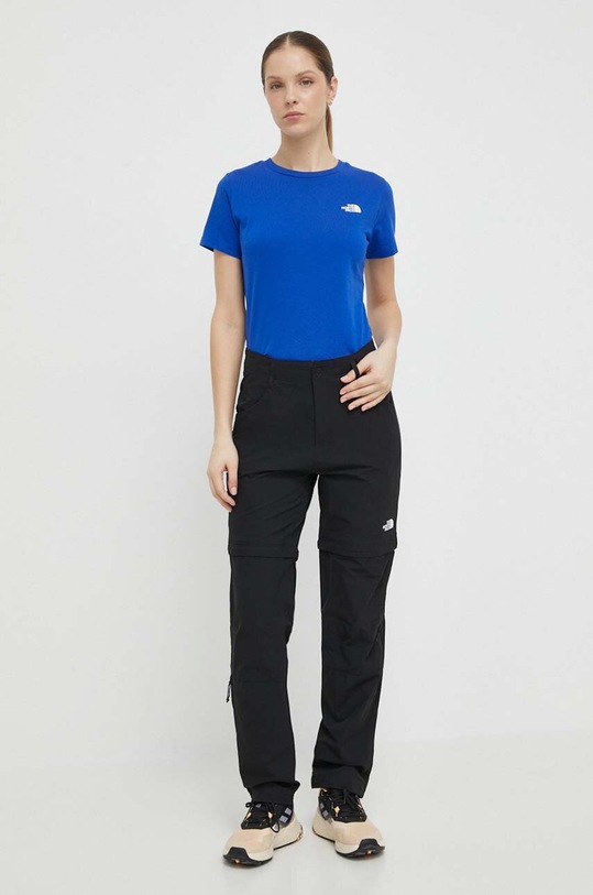 The North Face t-shirt NF0A87NHCZ61 niebieski SS24