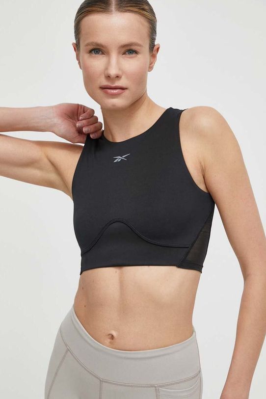 Reebok top treningowy LUX COLLECTION z elastanem czarny 100075373