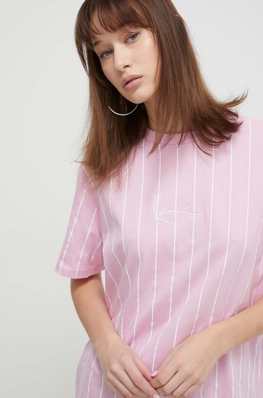 Karl Kani t-shirt bawełniany różowy 6130908
