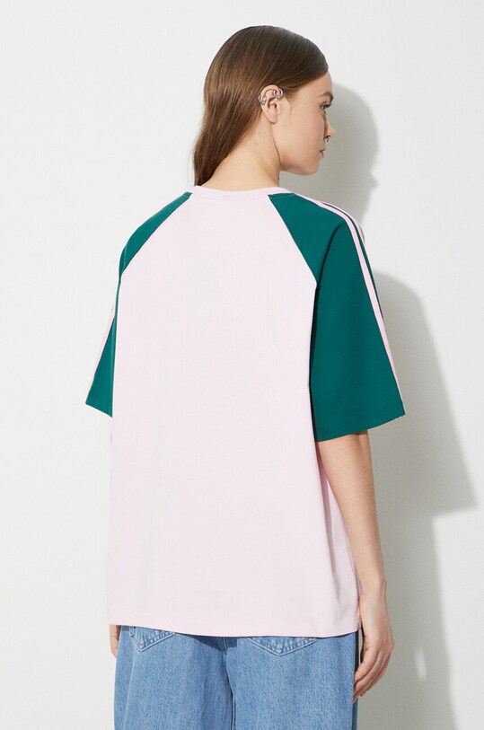 Clothing adidas Originals cotton t-shirt Blocked Tee OS IM9813 pink