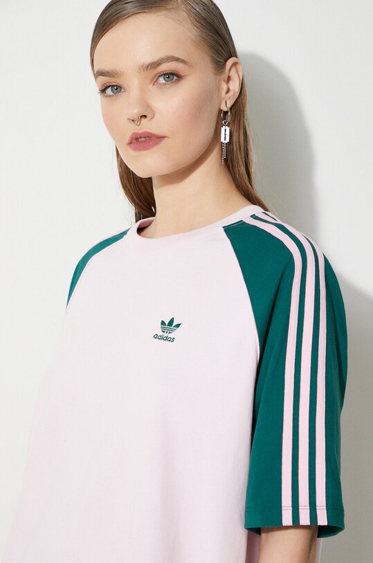 adidas Originals cotton t-shirt Blocked Tee OS IM9813 pink