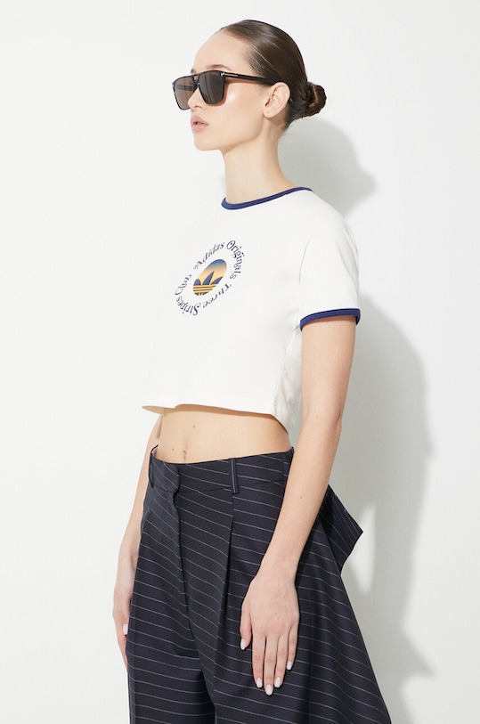 Majica kratkih rukava adidas Originals GFX Baby Tee bež JG8058