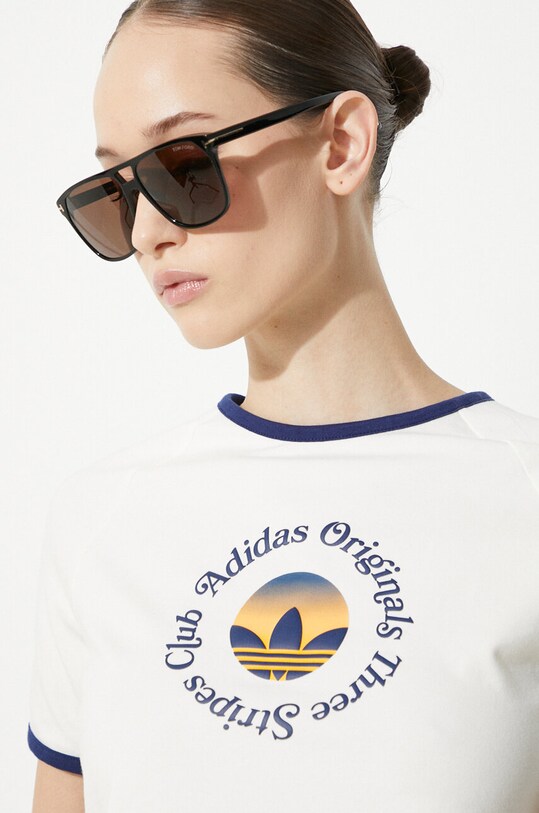 adidas Originals t-shirt GFX Baby Tee JG8058 beżowy