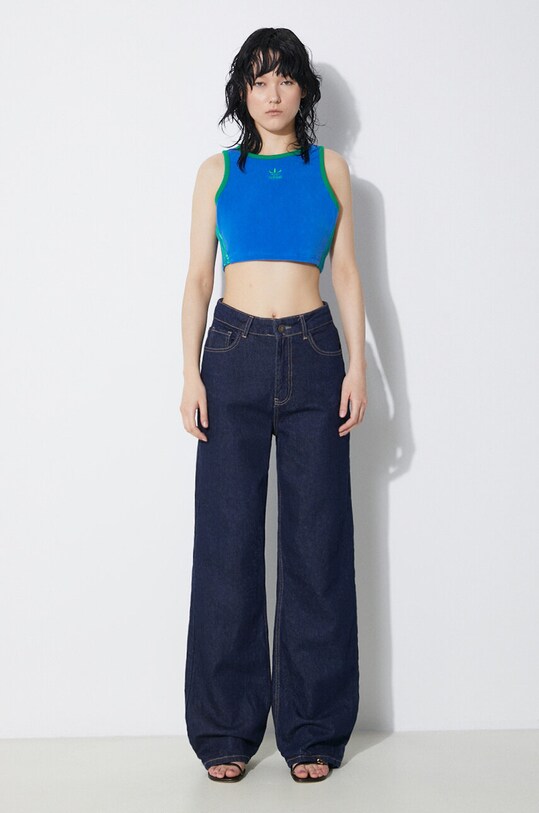 Топ adidas Originals Terry Crop Tank JH0620 син SS24