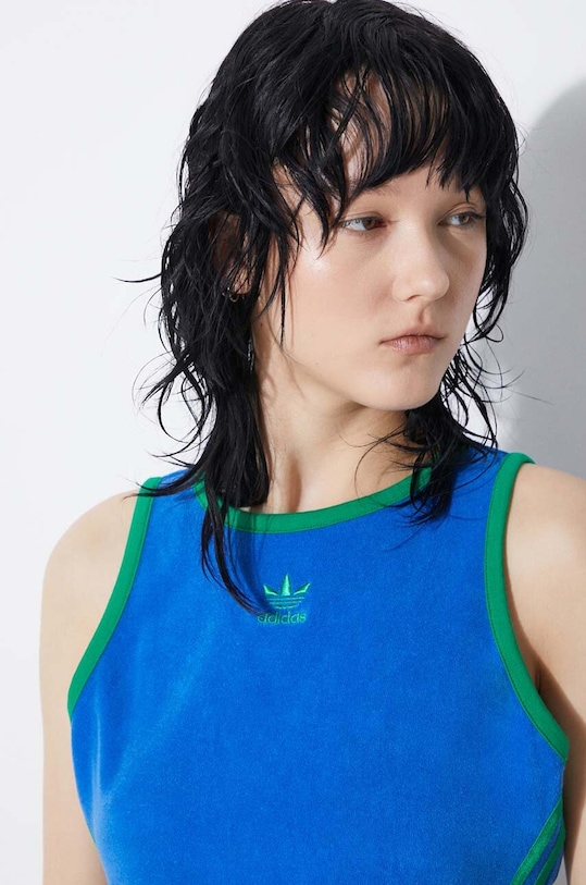 adidas Originals top Terry Crop Tank JH0620 blue