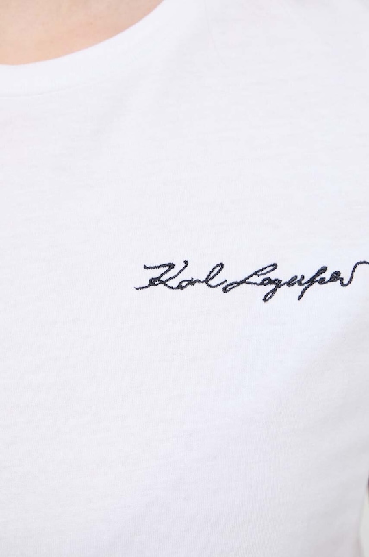 Karl Lagerfeld tricou din bumbac 24UW1735 alb