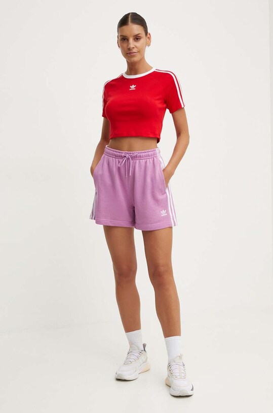 Μπλουζάκι adidas Originals 3 Stripes Baby Tee IP0665 κόκκινο SS24