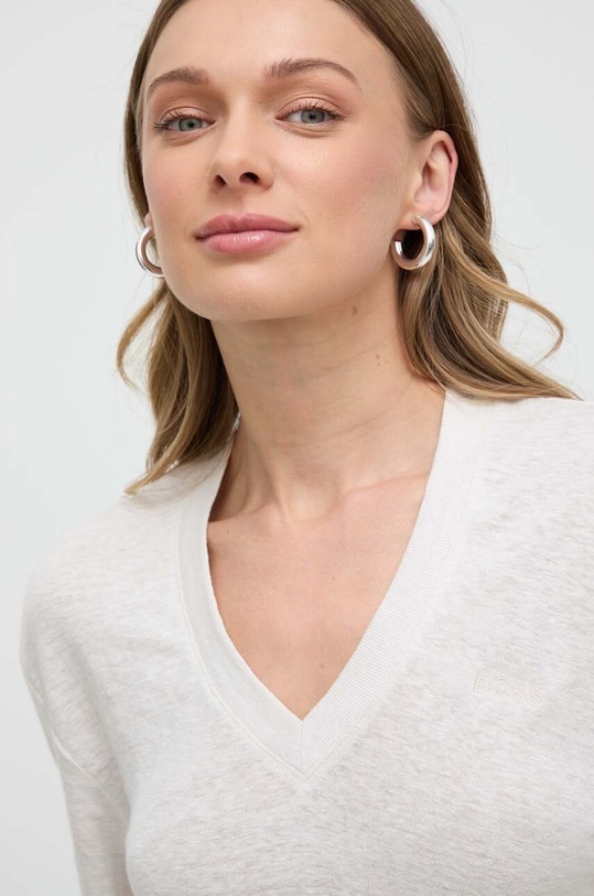 Boss Orange vászon póló szürke 50511242