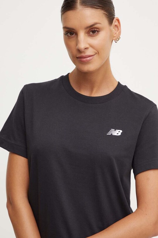 Îmbrăcăminte New Balance tricou din bumbac Essentials Cotton WT41509BK negru