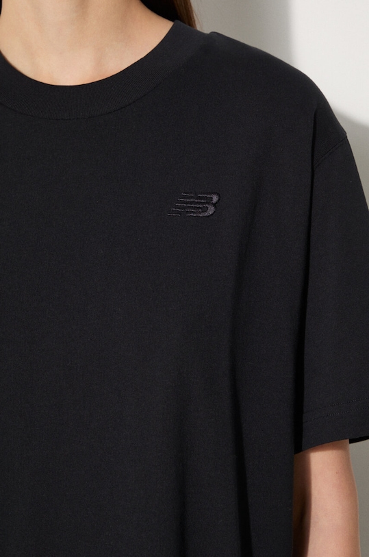 Βαμβακερό μπλουζάκι New Balance WT41501BK