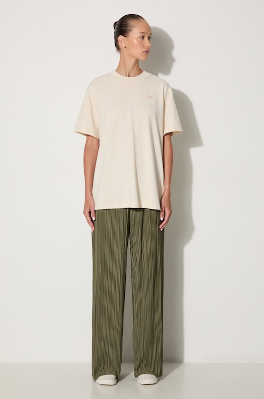 New Balance t-shirt bawełniany WT41501LIN WT41501LIN beżowy SS24