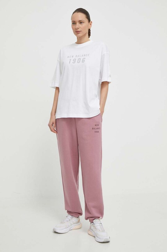 Bavlněné tričko New Balance WT41519WT WT41519WT bílá SS24