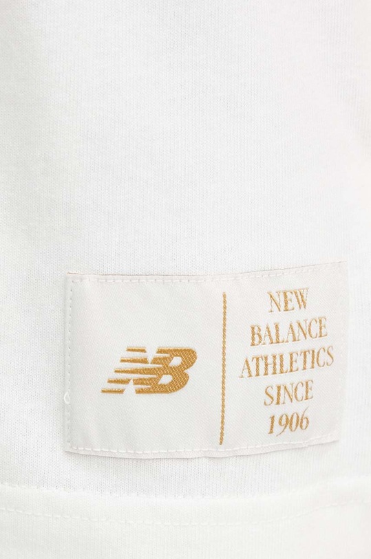 New Balance t-shirt bawełniany WT41512SST WT41512SST beżowy