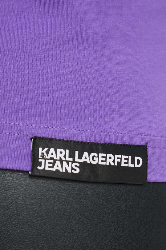 Karl Lagerfeld Jeans pamut póló 241J1700 lila