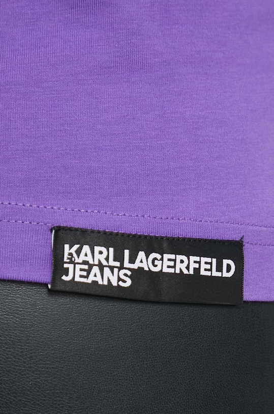 Karl Lagerfeld Jeans pamut póló 241J1700 lila