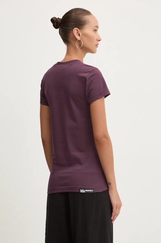 Odzież Karl Lagerfeld Jeans t-shirt bawełniany 241J1700 fioletowy