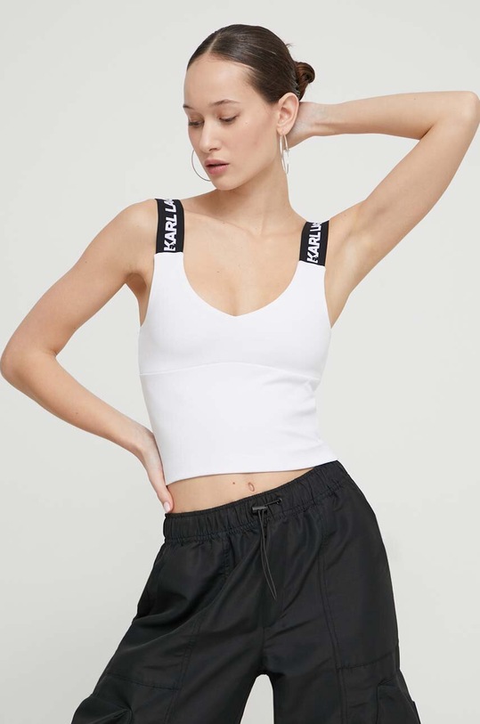Karl Lagerfeld Jeans top alb 241J1705