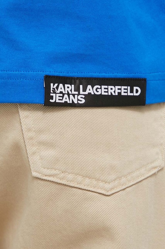 Karl Lagerfeld Jeans t-shirt bawełniany 241J1714 niebieski