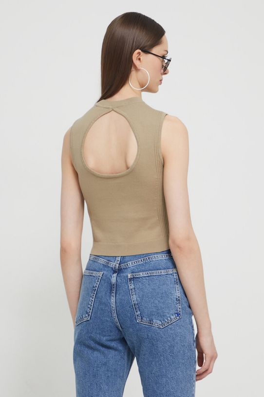 Odzież Karl Lagerfeld Jeans top 241J2001 beżowy