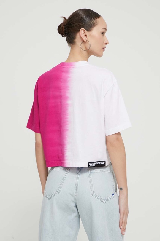 Îmbrăcăminte Karl Lagerfeld Jeans tricou din bumbac 241J1701 roz