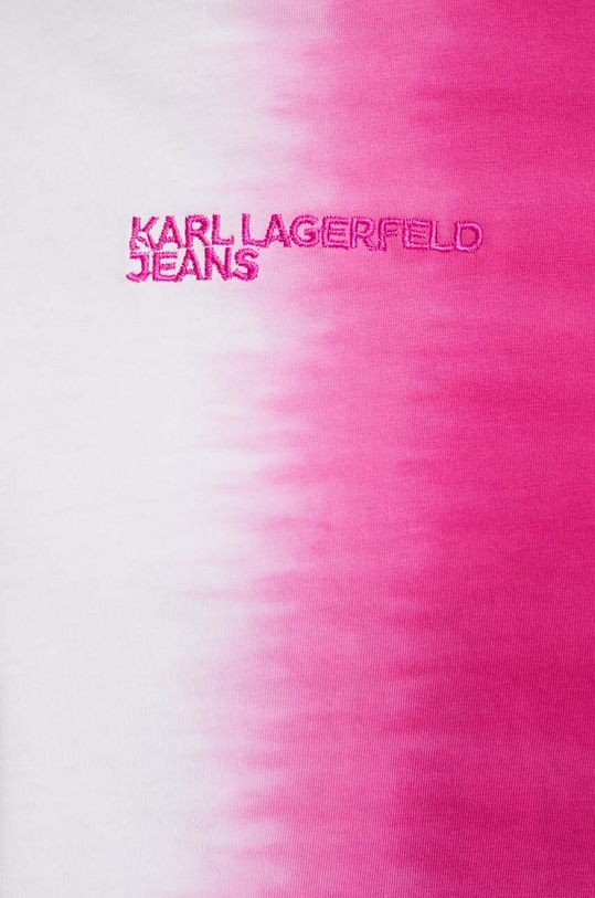 Karl Lagerfeld Jeans tricou din bumbac 241J1701 roz