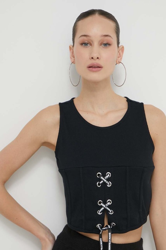 Karl Lagerfeld Jeans top czarny 241J1708