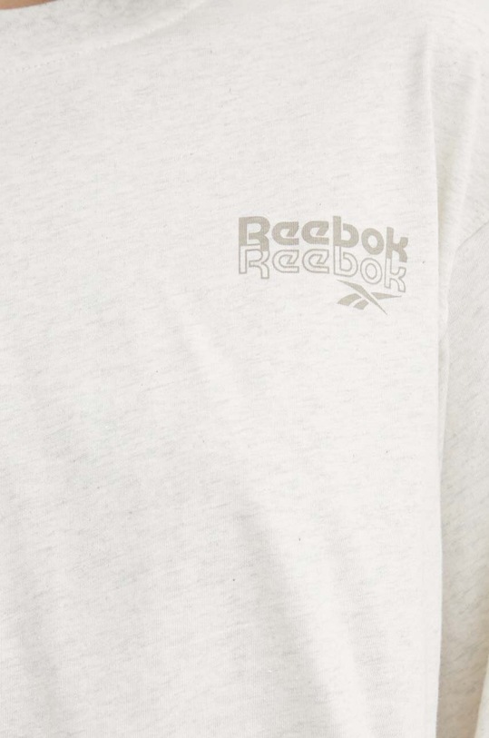 Bavlnené tričko Reebok 100075401 béžová