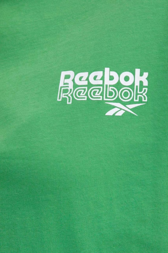 Памучна тениска Reebok 100075957 зелен