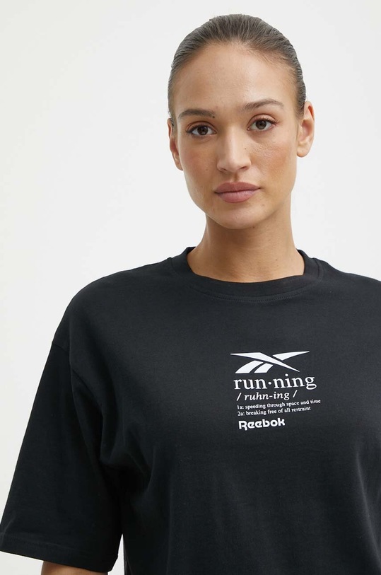 Bavlnené tričko Reebok čierna 100075396
