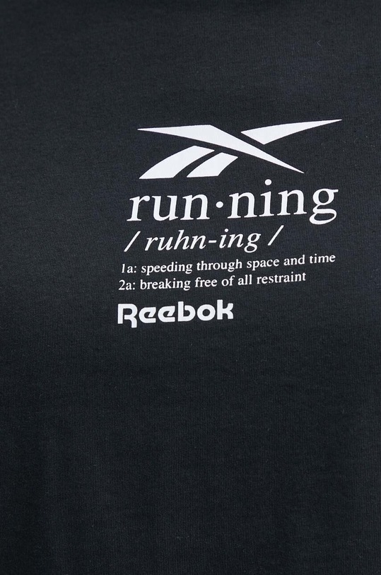 Bavlnené tričko Reebok 100075396 čierna