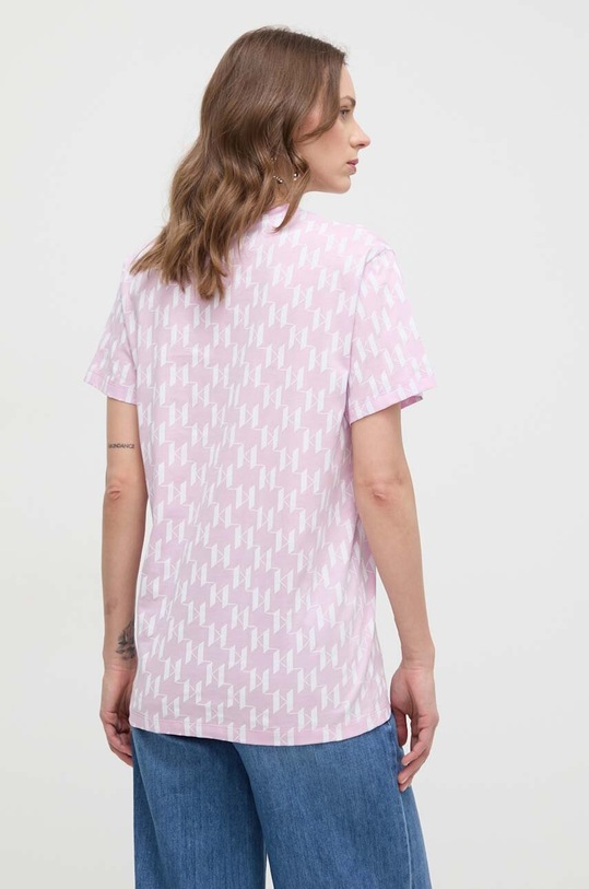 Îmbrăcăminte Karl Lagerfeld tricou din bumbac 241W1700 roz