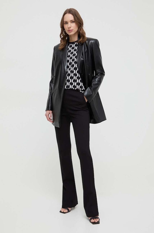 Karl Lagerfeld t-shirt bawełniany 241W1700 czarny SS24