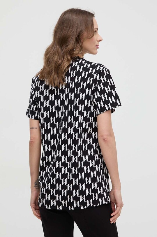 Îmbrăcăminte Karl Lagerfeld tricou din bumbac 241W1700 negru